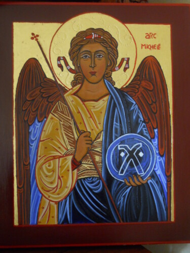 Pittura intitolato "Arcangelo San Miche…" da Maria Adelaide Lamesa, Opera d'arte originale