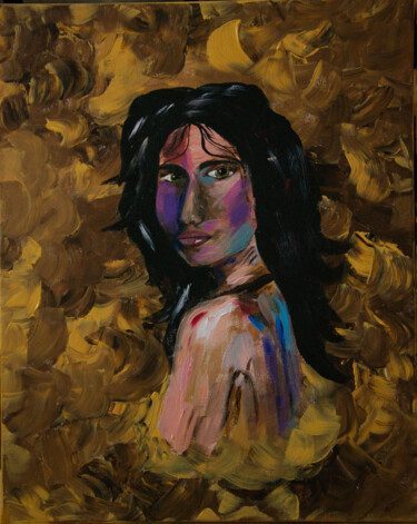 Painting titled "Anastasia" by Maria Afanassiev, Original Artwork, Acrylic Mounted on Wood Stretcher frame