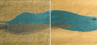 Textile Art με τίτλο "PARA LÁ DOS OCEANOS…" από Maria Antónia Santos, Αυθεντικά έργα τέχνης, Ταπισερί