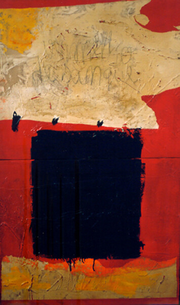 Pintura titulada "Vermelho de Sangue" por Maria Antónia Santos, Obra de arte original, Oleo Montado en Bastidor de camilla d…