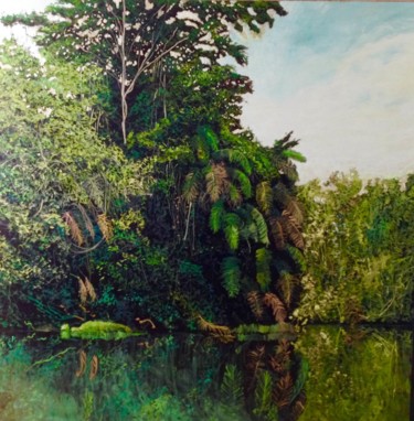 Selva X Pintura titulada "Selva X" por Maria Rosa Astorga, Obra de arte original, Oleo