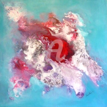 Painting titled "Audacious" by Maria Bacha, Original Artwork, Acrylic Mounted on Wood Stretcher frame