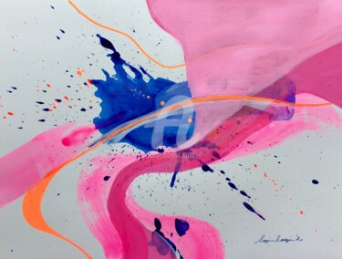 Pintura titulada "Pink Vortex #artist…" por Maria Bacha, Obra de arte original, Acrílico