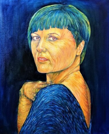 Картина под названием "Portrait 12" - Maria Belkina, Подлинное произведение искусства, Масло