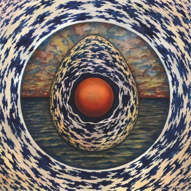 Картина под названием "INITIUM" - Maria Belkina, Подлинное произведение искусства, Масло Установлен на Деревянная рама для н…