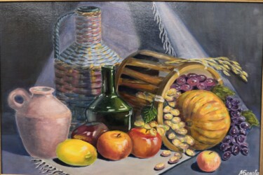 Картина под названием "Осеннее изобилие" - Мария Белова, Подлинное произведение искусства, Масло