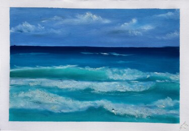 Dessin intitulée "Coast of Mexico" par Maria Bobrovskaya, Œuvre d'art originale, Huile