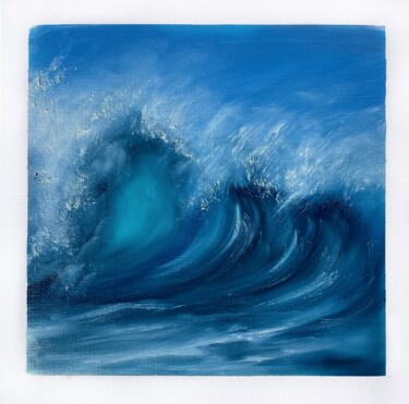 Peinture intitulée "The sea waves" par Maria Bobrovskaya, Œuvre d'art originale, Huile