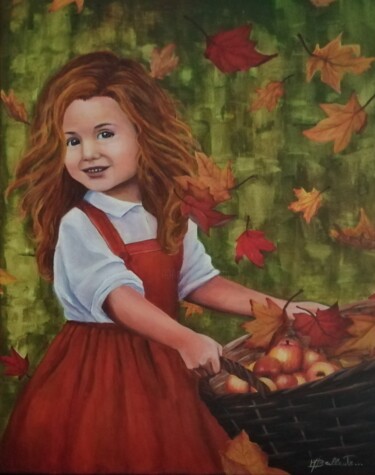 Pintura intitulada "Meraviglioso autunno" por Maria Brillante, Obras de arte originais, Acrílico Montado em Armação em madei…
