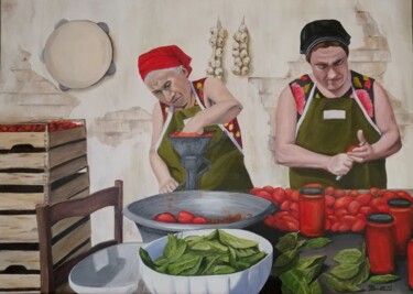 Pintura titulada "Tradizioni della mi…" por Maria Brillante, Obra de arte original, Acrílico Montado en Bastidor de camilla…