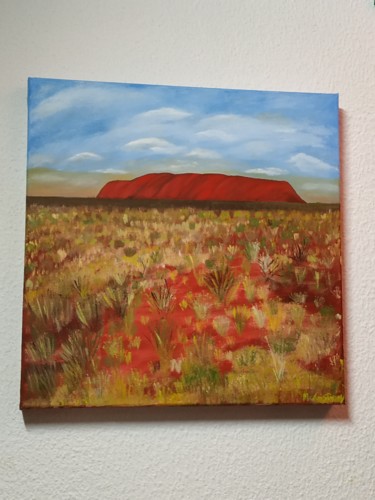 Painting titled ""Uluru"" by Maria C. Cristina, Original Artwork, Oil