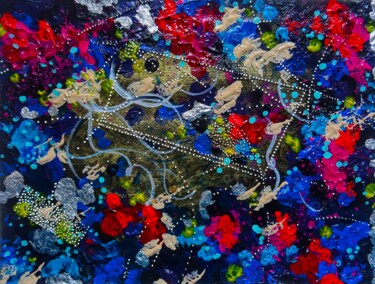 Pintura titulada "Fragmentos de unive…" por Maria Cielo, Obra de arte original, Acrílico Montado en Plexiglás
