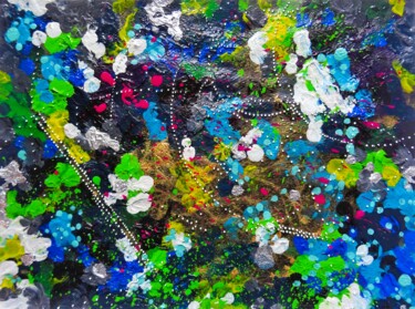 Pintura titulada "Fragmentos de unive…" por Maria Cielo, Obra de arte original, Acrílico Montado en Plexiglás