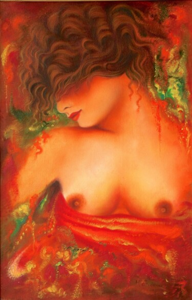 Painting titled "Rebeldia" by Maria Cristina Romero Duarte, Original Artwork, Oil