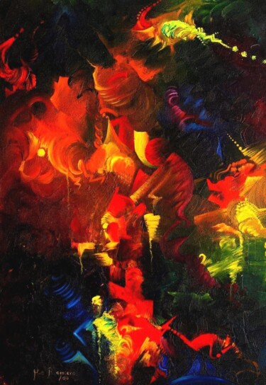 Malerei mit dem Titel "En la tristeza de m…" von Maria Cristina Romero Duarte, Original-Kunstwerk, Öl