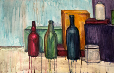 Painting titled "Bodegón" by María De La, Original Artwork, Acrylic