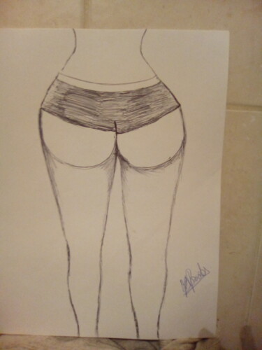 Dibujo titulada "Culotte" por Maria De Los Ángeles Posadas (Cati), Obra de arte original, Bolígrafo