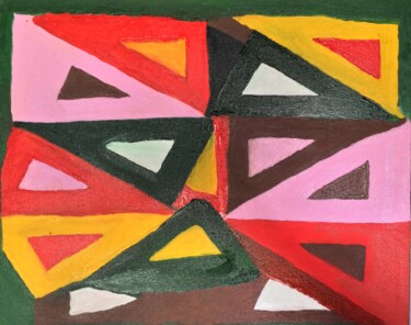 Pintura intitulada "O triângulo da vida" por Maria De Lourdes De Castro Rodrigues, Obras de arte originais, Tinta