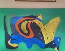Pintura intitulada "O dragão e sua forç…" por Maria De Lourdes De Castro Rodrigues, Obras de arte originais, Óleo