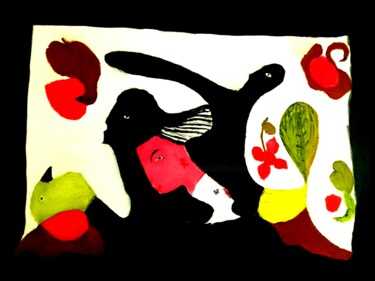 Schilderij getiteld "A beleza e a Força…" door Maria De Lourdes De Castro Rodrigues, Origineel Kunstwerk, Inkt