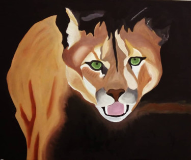 Painting titled "Puma" by Hija_de_tigre__, Original Artwork, Acrylic
