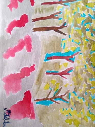 绘画 标题为“El bosque” 由María Del Mar González Macia, 原创艺术品, 水彩