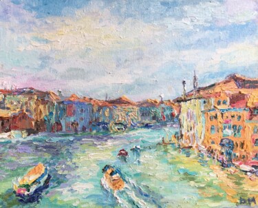 Painting titled "Venice city Italy o…" by Maria Delendik, Original Artwork, Oil