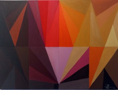 Painting titled "Geometrico" by María Dolores Parada Cordal, Original Artwork, Acrylic Mounted on Wood Stretcher frame