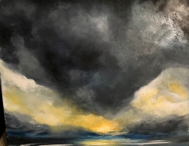 Peinture intitulée "Storm cloud" par Maria Dryden, Œuvre d'art originale, Huile