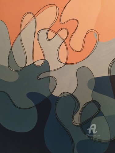 Картина под названием "Odisea en el espacio" - Maria Duro, Подлинное произведение искусства, Акрил