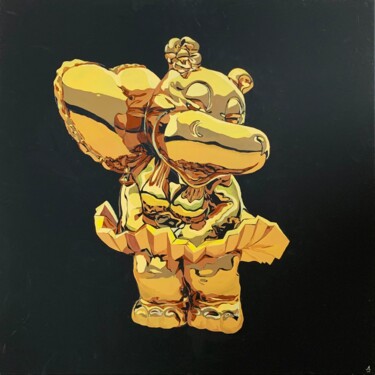 Malerei mit dem Titel "Golden Мarilynchen…" von Мария Дворянинова, Original-Kunstwerk, Acryl Auf Keilrahmen aus Holz montiert