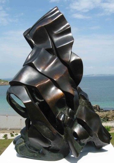 Sculpture titled "bain-du-crepuscule-…" by Maria Elena Thiery, Original Artwork, Metals