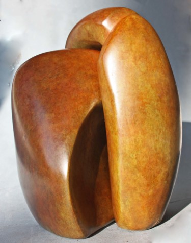 Sculpture intitulée "etreinte-2-2018-4.j…" par Maria Elena Thiery, Œuvre d'art originale, Métaux