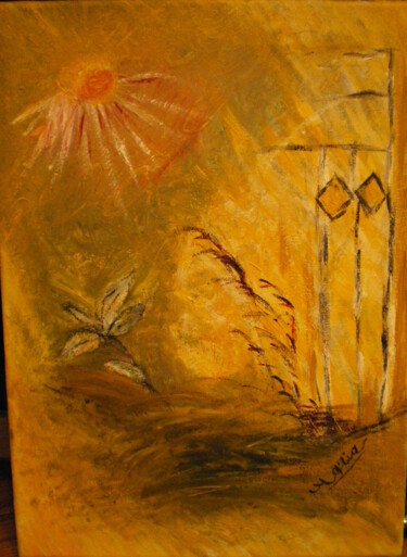 Painting titled "Mystère" by Maria Foti, Original Artwork, Oil