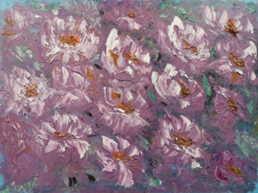 Картина под названием "Apple flowers" - Maria Galan, Подлинное произведение искусства, Масло Установлен на Деревянная рама д…