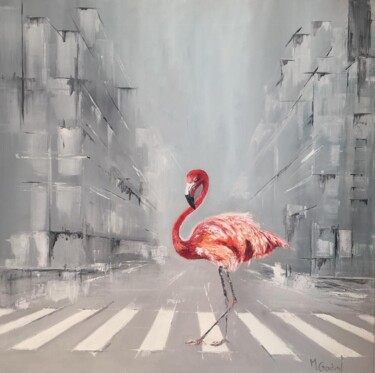 Painting titled "Walk around" by Maria Godinho, Original Artwork, Oil