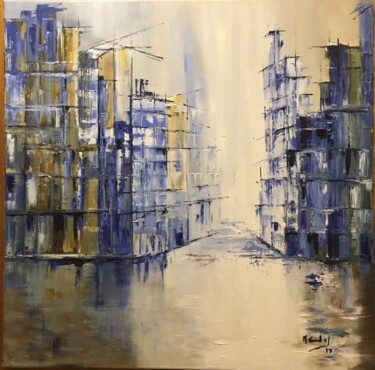 Painting titled "Reflexos do quotidi…" by Maria Godinho, Original Artwork, Oil