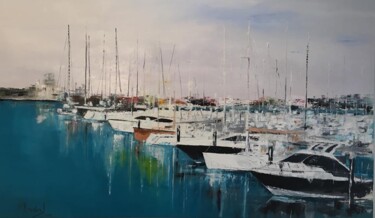 Schilderij getiteld "Marina" door Maria Godinho, Origineel Kunstwerk, Olie