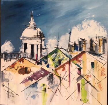 Peinture intitulée "Pantheon church" par Maria Godinho, Œuvre d'art originale, Huile