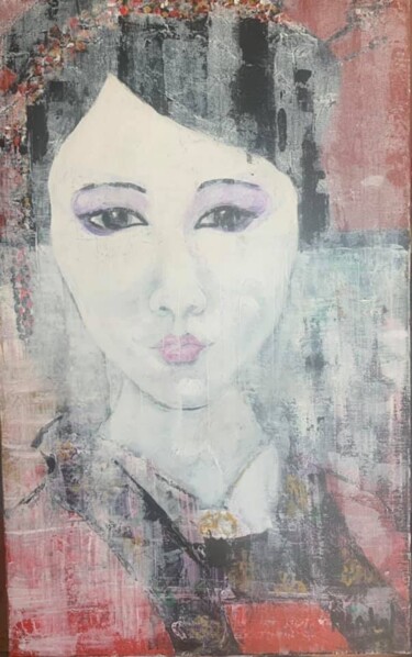 Pintura intitulada "Coleção Mulheres 7" por Maria Godinho, Obras de arte originais, Acrílico