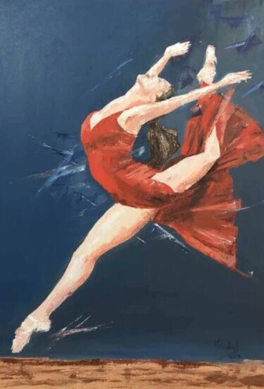 Pintura intitulada "The best bailarina" por Maria Godinho, Obras de arte originais, Óleo