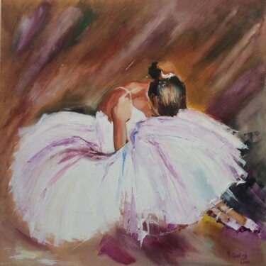 Painting titled "Sweet Ballerina" by Maria Godinho, Original Artwork, Oil