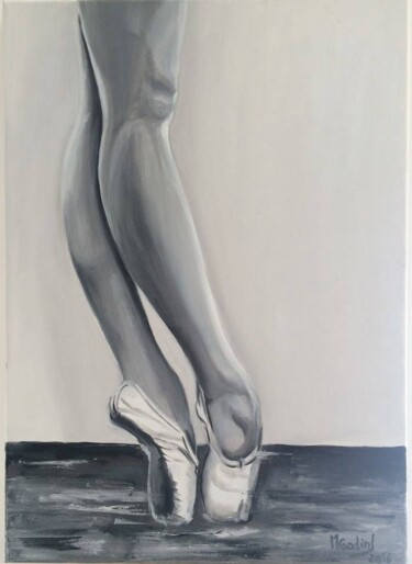 Pittura intitolato "Ballet dancer 1" da Maria Godinho, Opera d'arte originale, Olio