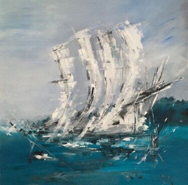 Pintura titulada "Sailing" por Maria Godinho, Obra de arte original, Oleo