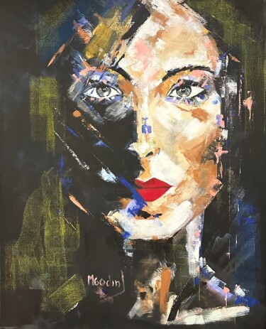 Painting titled "Inquieta" by Maria Godinho, Original Artwork, Acrylic