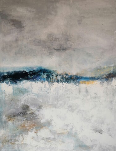 Картина под названием "Winter seascape" - Мария Гомон, Подлинное произведение искусства, Акрил