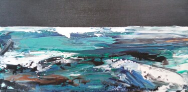 Malerei mit dem Titel "Night sea" von Maria Gomon, Original-Kunstwerk, Acryl