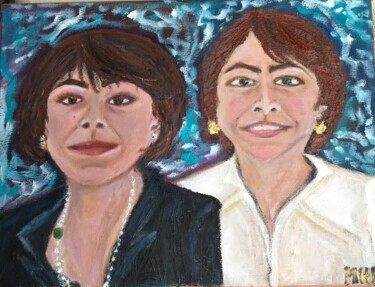 Peinture intitulée "Mes sœurs" par Maria Helena Benier - De Macedo, Œuvre d'art originale, Huile