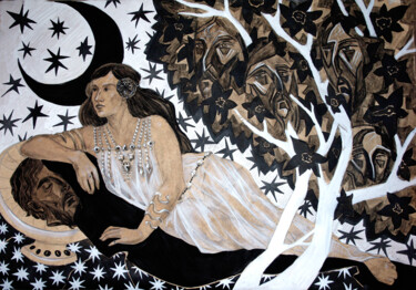 Dessin intitulée "Salome" par Maria Iablonskaia, Œuvre d'art originale, Encre