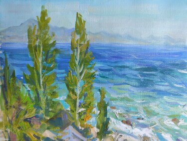 Ζωγραφική με τίτλο "Seascape oil painti…" από Maria Iakovleva, Αυθεντικά έργα τέχνης, Λάδι